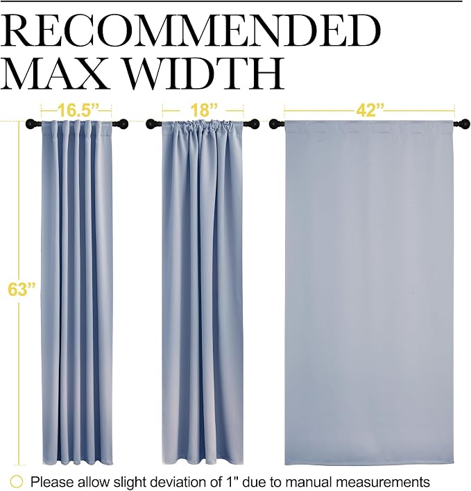 NICETOWN Blackout Curtains Window Panel Drapes - Image 7