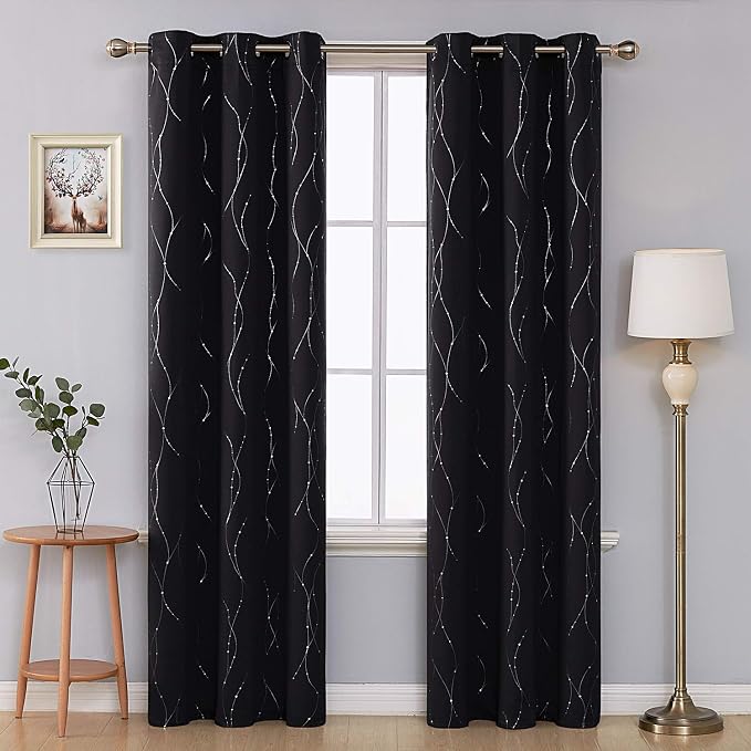 Deconovo Living Room Curtains 108 Inch Long, Thermal Insulated, Room Darkening - Image 2