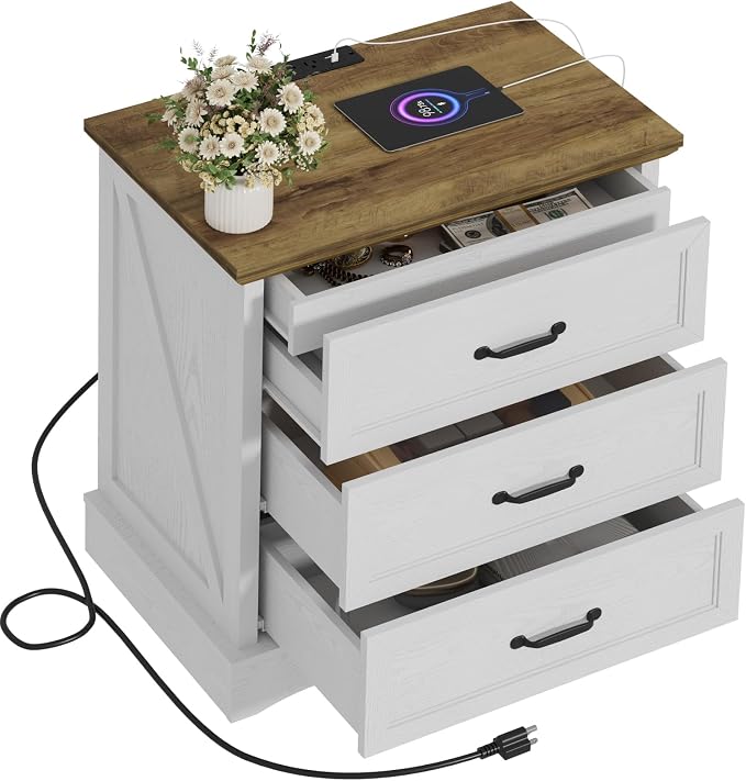 Farmhouse Nightstands Set of 2 - Image 9
