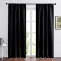RYB HOME 2 Panels Blackout Doorway Curtains | Thermal Insulated, Rod Pocket by RYBHOME