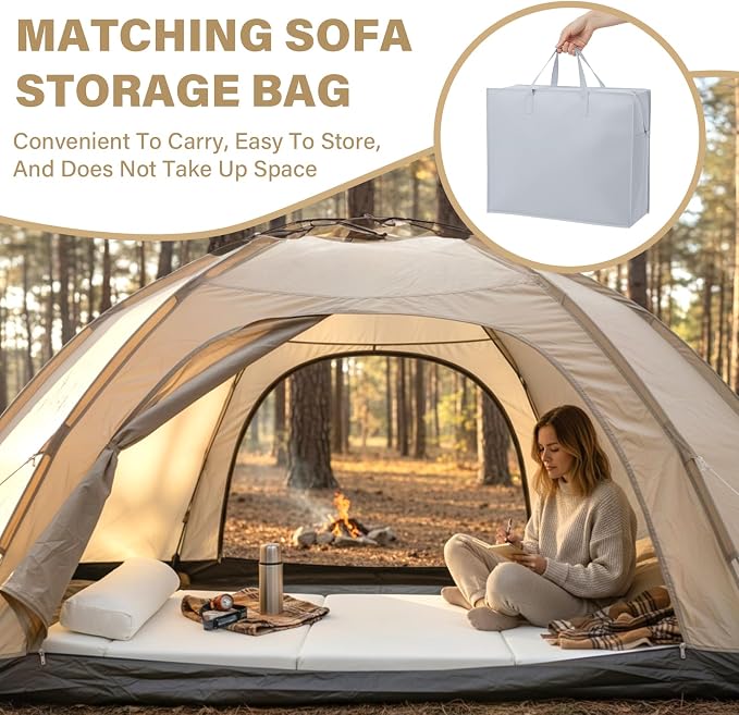 Folding Sofa Bed Chair, 4-Fold Convertible Sleeper Chair - Image 7