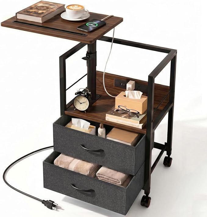 Faesun Swivel Lift Top Nightstand by Faesun