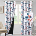 H.VERSAILTEX 100% Blackout Curtains 84 inch Length 2 Panels Set Cattleya Floral by HVERSAILTEX