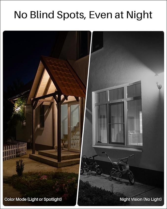 WUUK Security Cameras Wireless Outdoor, Indoor Camera, Home Surveillance System, 2K, No Monthly Fee, Motion Alert, Night Vision, 2.4/5 GHz WiFi, Compatible with Alexa & Google, 2-Camera Kit