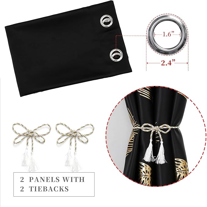 Blackout Curtains 2 Panels Set - Image 5