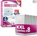 TAILI 8 Pack Vacuum Storage Bags, XXL Jumbo, Cream | Vacuum Seal Bags by TAILI