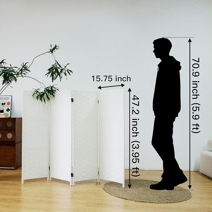 4 Panel Double Sided Short Room Divider - Image 5