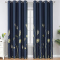 Navy Blue Blackout Curtains for Living Room 90 Inch Length 2 Panels Set by ESTELARTEXTILER