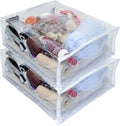 2-Pack Heavy Duty Vinyl Zippered Closet Square Storage Bags by OrehHomewares