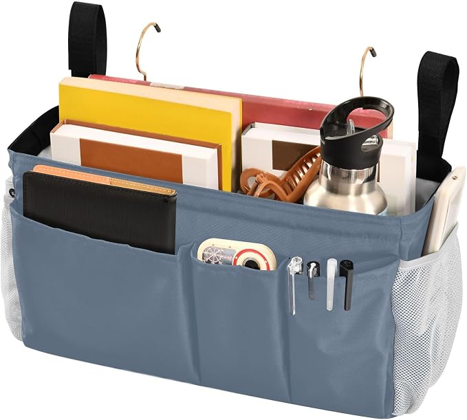 DOMIKING Dusty Blue Bedside Caddy - Image 3