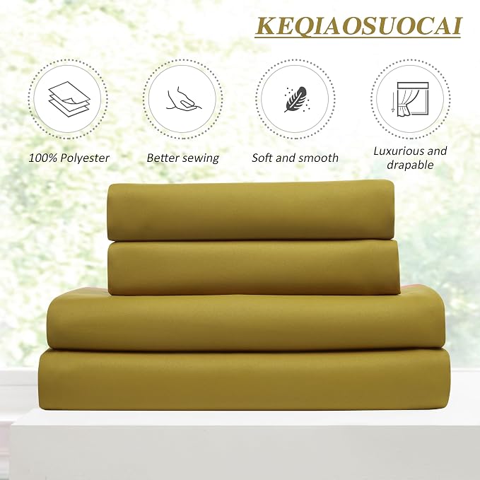Yellow Pinch Pleated Curtains 84 Inch Length 2 Panels Set Noise Cancelling - Image 5