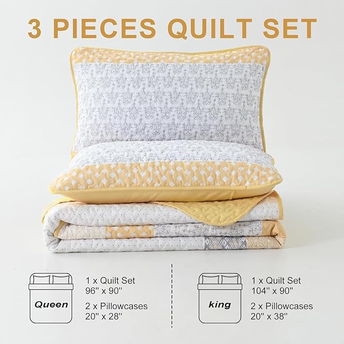 WONGS BEDDING Twin Quilt Bedding Set 2 Piece, Modern Casual Bedroom Decor - Image 8