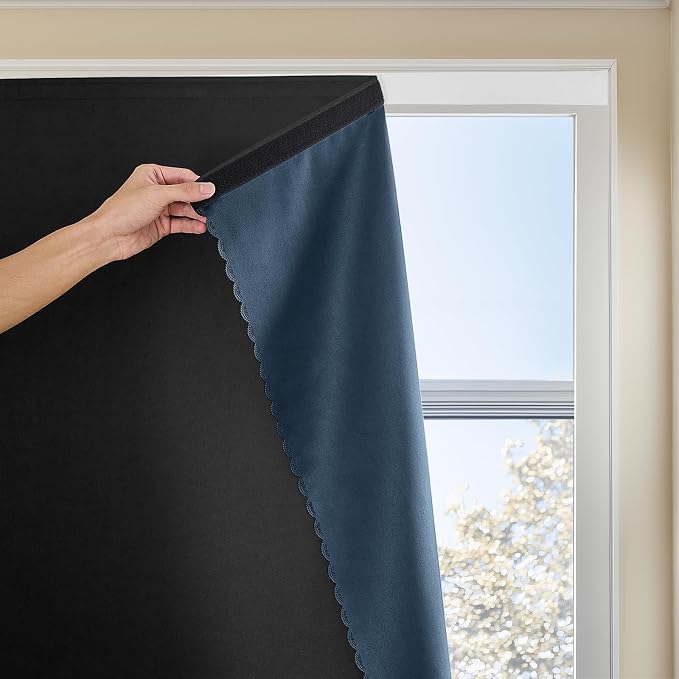 Paste Style Curtains for Windows, Bedroom Blackout Curtains for by JILRON