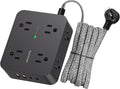 HANYCONY Surge Protector Power Strip, 5 Ft Braided Extension Cord | 8 Outlets 4 by HANYCONY