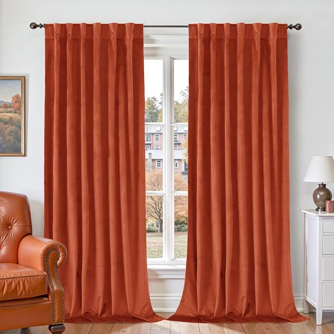 BGment Luxury Velvet Curtains 90 Inches Long by BGment