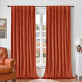BGment Terracotta Fall Velvet Curtains 102 Inches Long by BGment