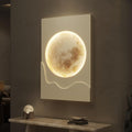 Cuspin Large Modern Minimalist White 3D LED Moon Wall Art 24x36 In | Warm by Cuspin