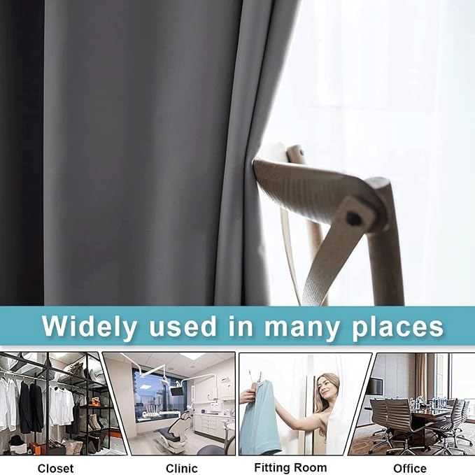 RYB HOME Blackout Curtains 108 inches Long Privacy Seperating Wall Divider | - Image 3