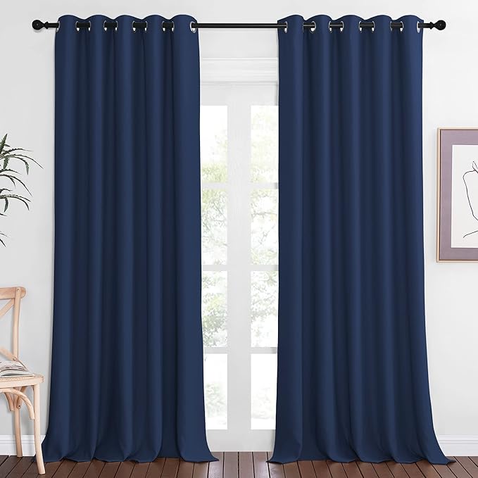 NICETOWN Blackout 110 inch Sliding Door Curtain, Grommet Thermal Insulated Room by NICETOWN