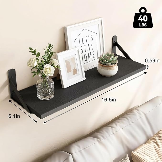 Fixwal Wall Floating Shelves for Home Decor | Wood Shelves, Natural Grain - Image 3