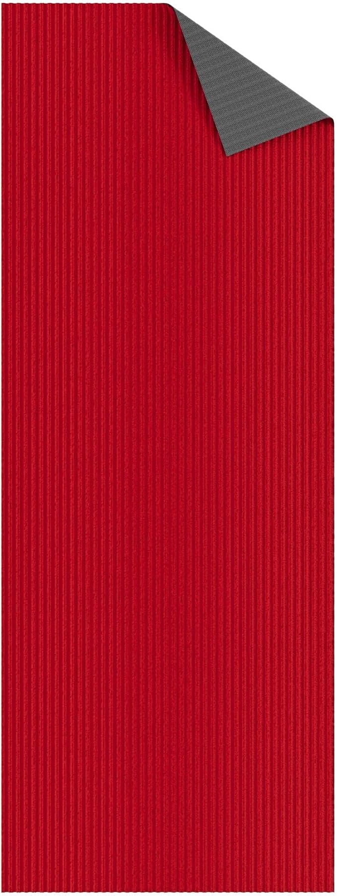 Ottomanson 3'11" x 52' Hallway Runner with Scraper Pile - Extra Durable Non-Slip Rug Mat for Indoor & Outdoor Use - Ideal for Kitchen, Entryway & Garage - High-Traffic Carpet, Red