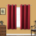 KOUFALL Red Kitchen Curtains, Short Blackout Window Curtains by KOUFALL
