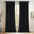 Joydeco 100% Blackout Curtains Velvet Black Out Curtain 84 Inch Drapes | by JOYDECO