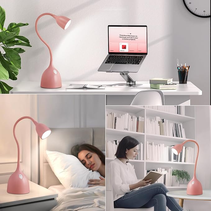 EJIAXIN Gooseneck Desk Lamp 360° LED Flexible Reading Light Small Desk Lamps - Image 3
