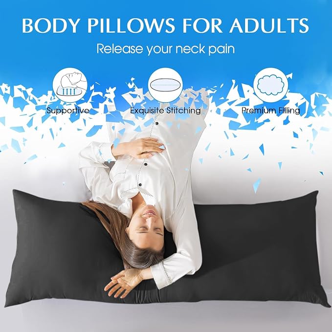 SHOUREN Large Body Pillow, Long Bed Pillow - Image 5