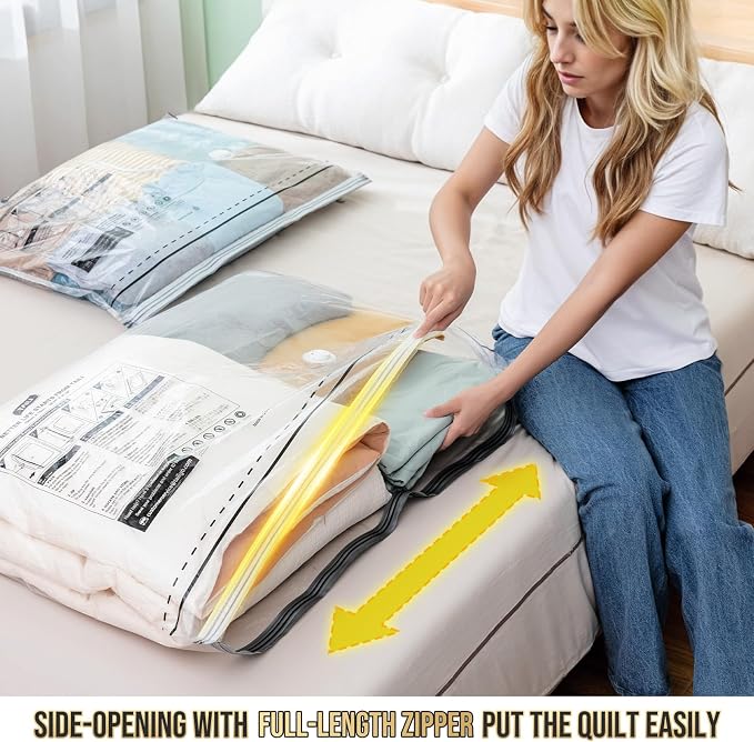 TAILI 6 Pack Vacuum Storage Bags, 2 Size Combo, Space Saver - Image 2