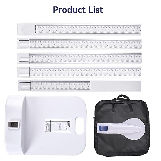 Tetuga Height Measurement Medical Portable Stadiometer Height Rod 8-82 inch/20-210 cm/Unit with cm & inch, Accurate Scale Height Measuring Tool for Office Home Wall Adults Kids