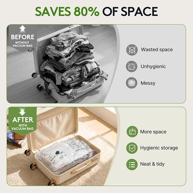 15+1 Packs Vacuum Bags for Travel - Image 4