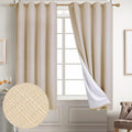 Diraysid 100% Blackout Curtains Beige Linen Curtains by Diraysid%2C+refresh+your+life