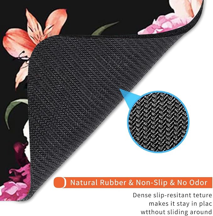 Armanza Square Mouse Pad Pretty Peony Flower, Personalized Premium-Textured Custom Mouse Mat Design, Washable Mousepad Cloth, Non-Slip Rubber Base Computer Mouse Pads for Wireless Mouse