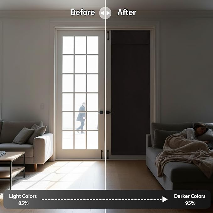 RYB HOME Blackout Door Window Curtains - Image 5
