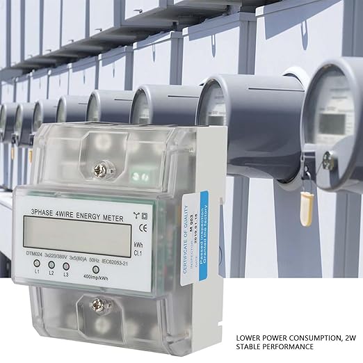 ANKROYU 220/380V 5-80A Power Meter, Energy Consumption Digital Electric Power Meter, Digital Power Meter, Energy Meter for Power Metering Systems
