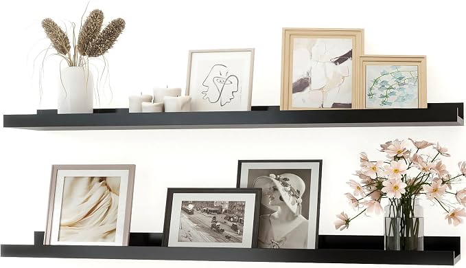 Black Floating Shelves for Wall Decor, 40 in Shelf by Unknown
