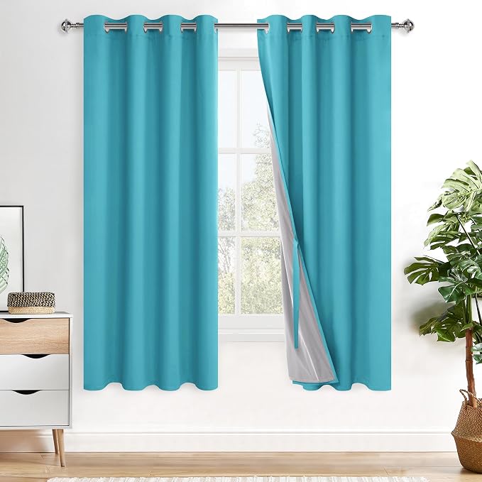XWZO Full Shading Blackout Curtains 72 Inches Length by XWZO