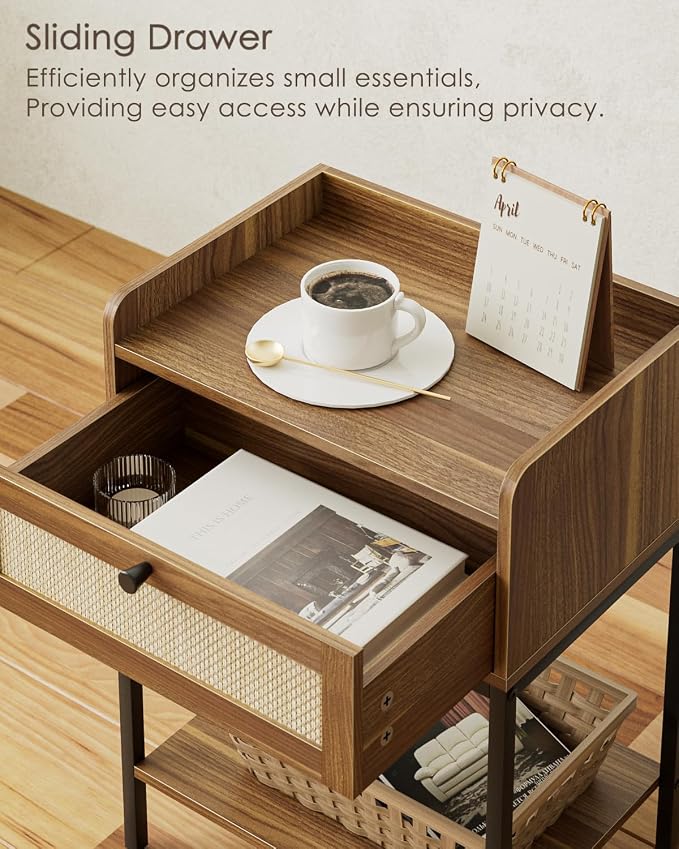 Nightstand, 3-Tier Modern Night Stand, Bedside Table - Image 4