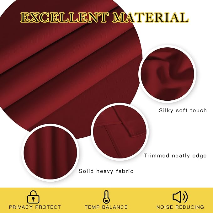 NICETOWN Blackout Curtains for Doorway 78 inches Long, Grommet Privacy Door - Image 4
