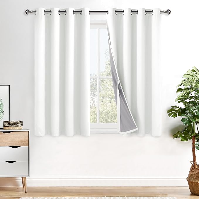XWZO 100% Blackout Curtains 45 Inches Long by XWZO