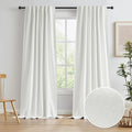 Cream Ivory Blackout Curtains 120 Inch Length 10 FT 2 Panels, Boho Farmhouse by KEQIAOSUOCAI