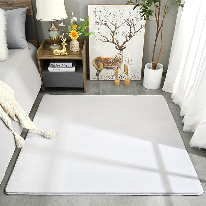 5x5 Square Area Rugs for Bedroom Living Room, Modern Non Slip Minimalist Carpet - Image 7