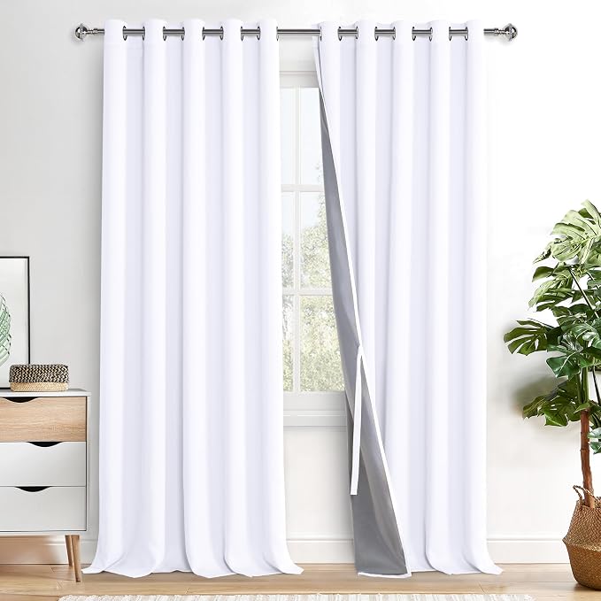 XWZO White Blackout Curtains by XWZO