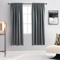 Medium Gray Blackout Curtains for Bedroom by DONREN