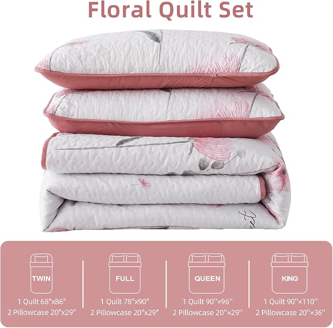 Dinjoy Quilt Set Twin Size, Soft Microfiber, Farmhouse Bedding - Image 6