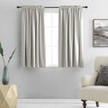 45 Inch Length Curtains Light Gray Blackout Curtains Drapes- All Season Thermal by DONREN
