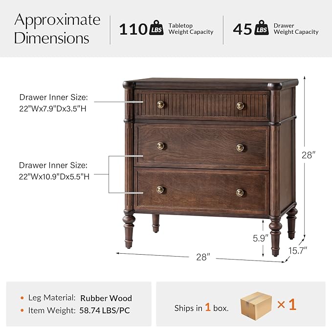 HULALA HOME Traditional End Table - Image 2