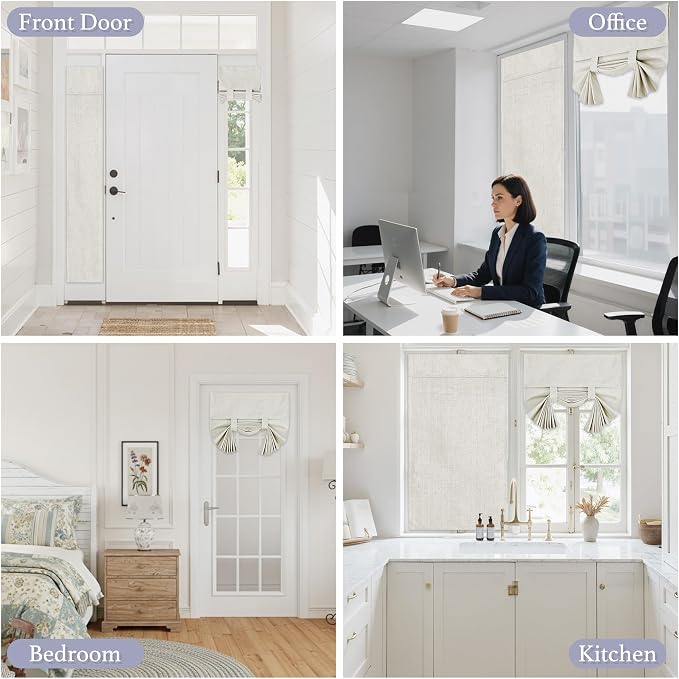 RYB HOME 100% Blackout Front Door Window Covering Small Sidelight Blinds | - Image 9