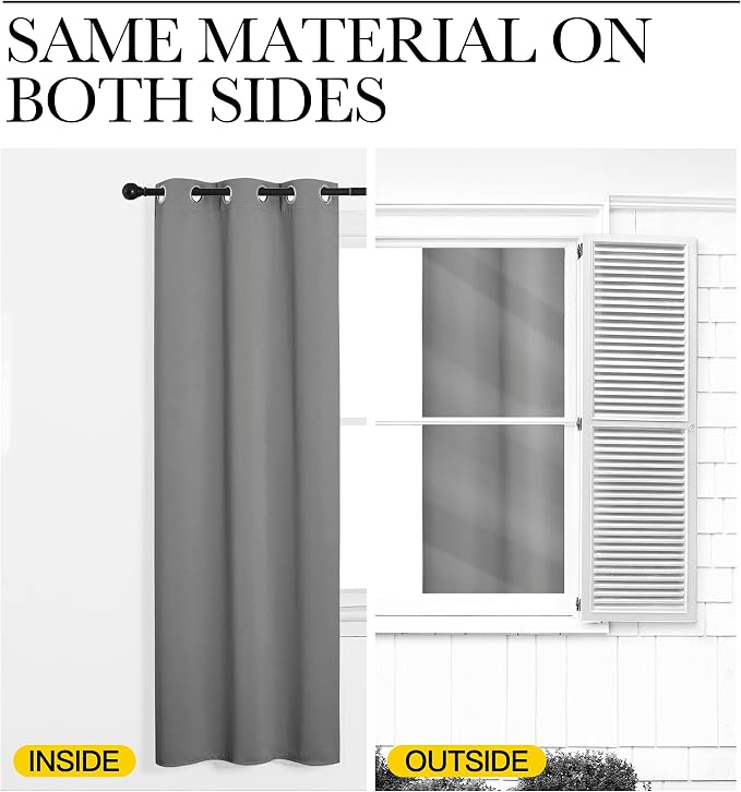 NICETOWN Silver Grey Doorway Curtain Privacy, Door Cover Curtain, Sound - Image 6